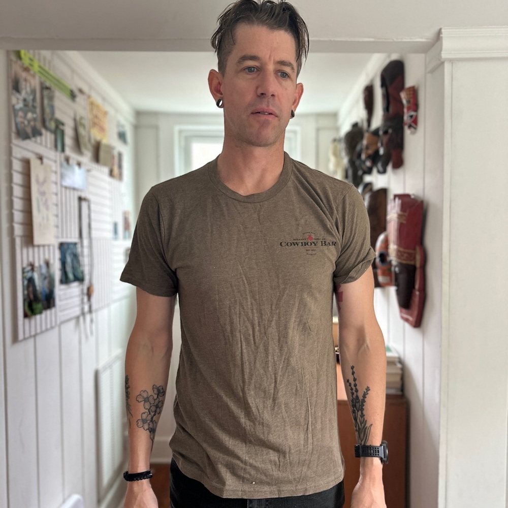 Cowboy Bar brown tee from Jackson Hole Wyoming